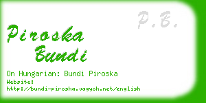 piroska bundi business card